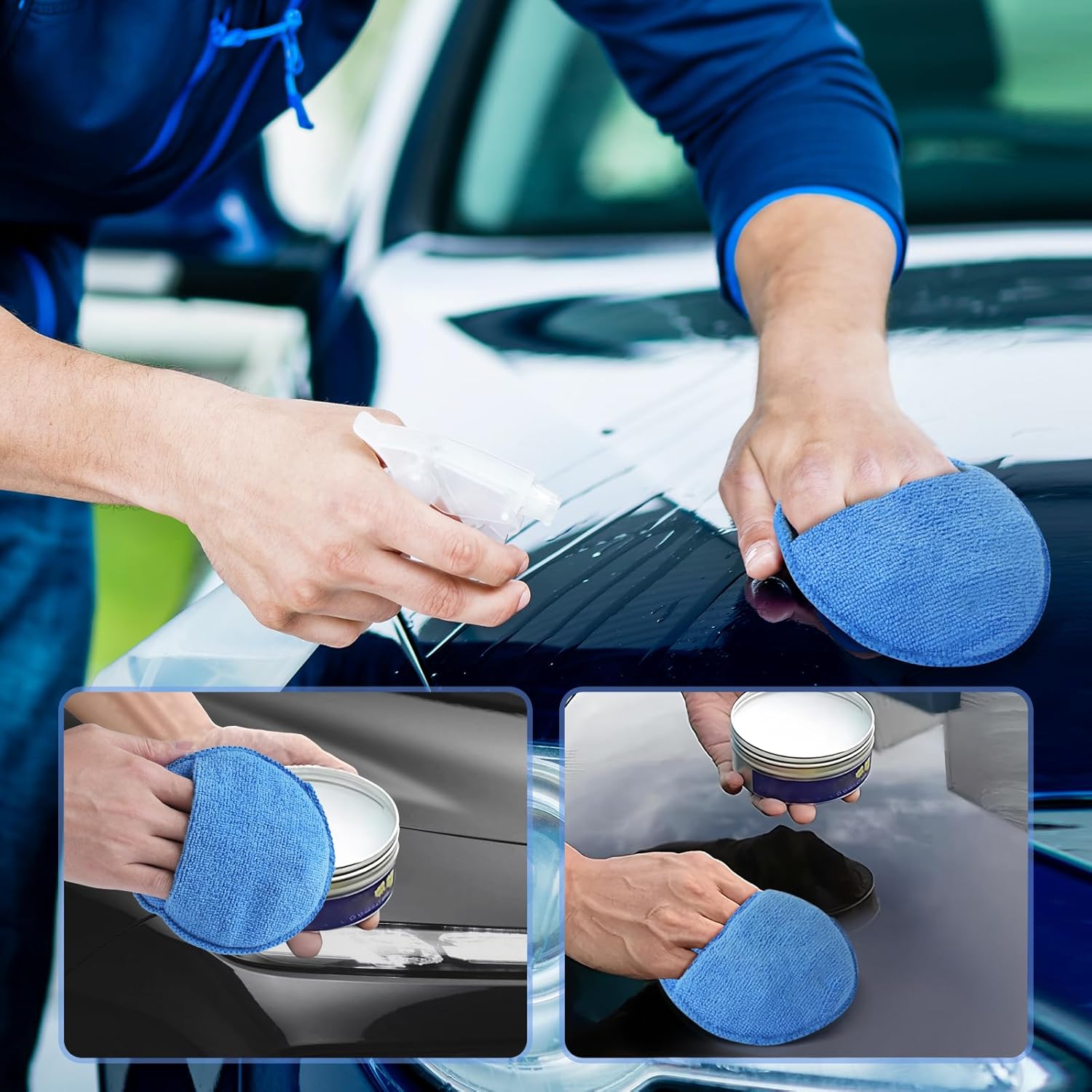 Auto Cleaning Sponge Brush Wax - Wax Applicator Pad ulasan dan harga