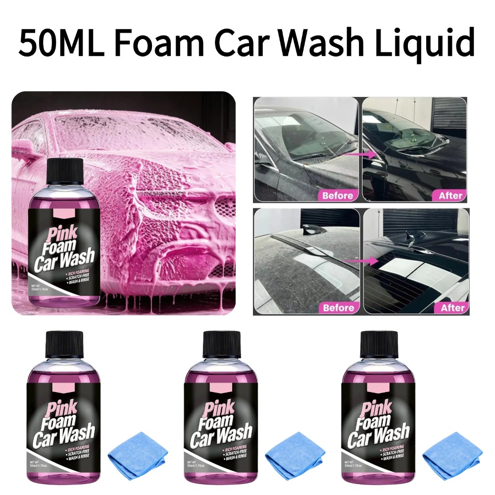 50ml Foam Car Wash Liquid Acti - Microfiber Towel Detailing ulasan dan harga