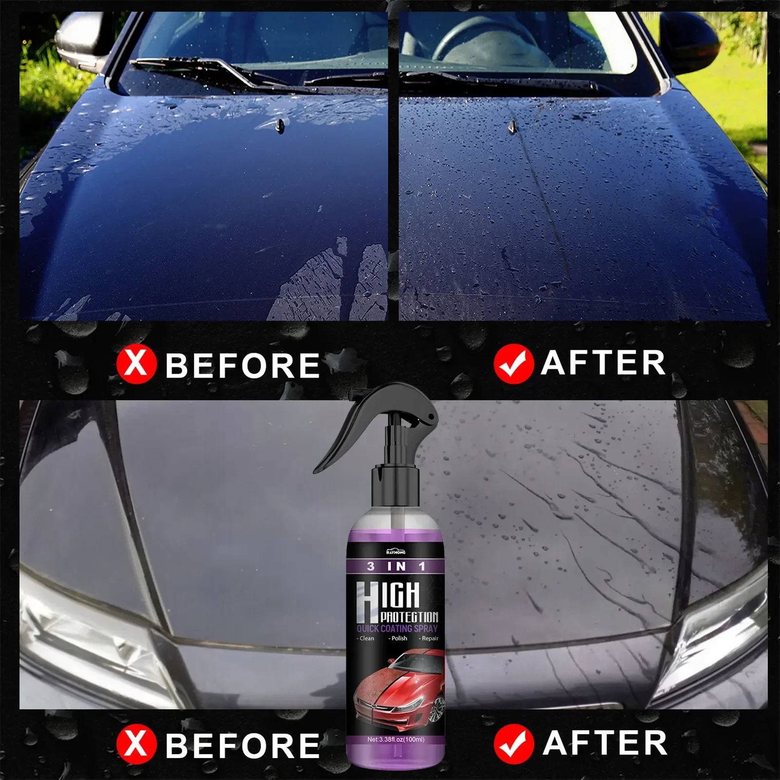 3 in 1 Car Ceramic Liquid Coat - Car Wax Ceramic Coating ulasan dan harga